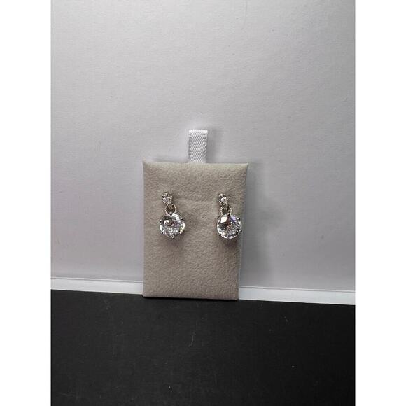 NEW Charles Winston CZ Sterling Silver Earrings 10.16ctw - Picture 2 of 11